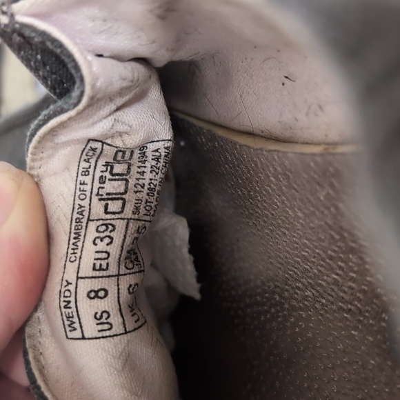 Hey Dude Wendy Gray Canvas Slip-On Size 8 - Picture 6 of 6